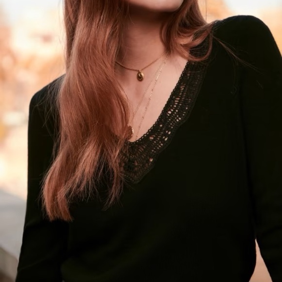 Sezane Janelle Jumper Sweater XS Black - Picture 1 of 1